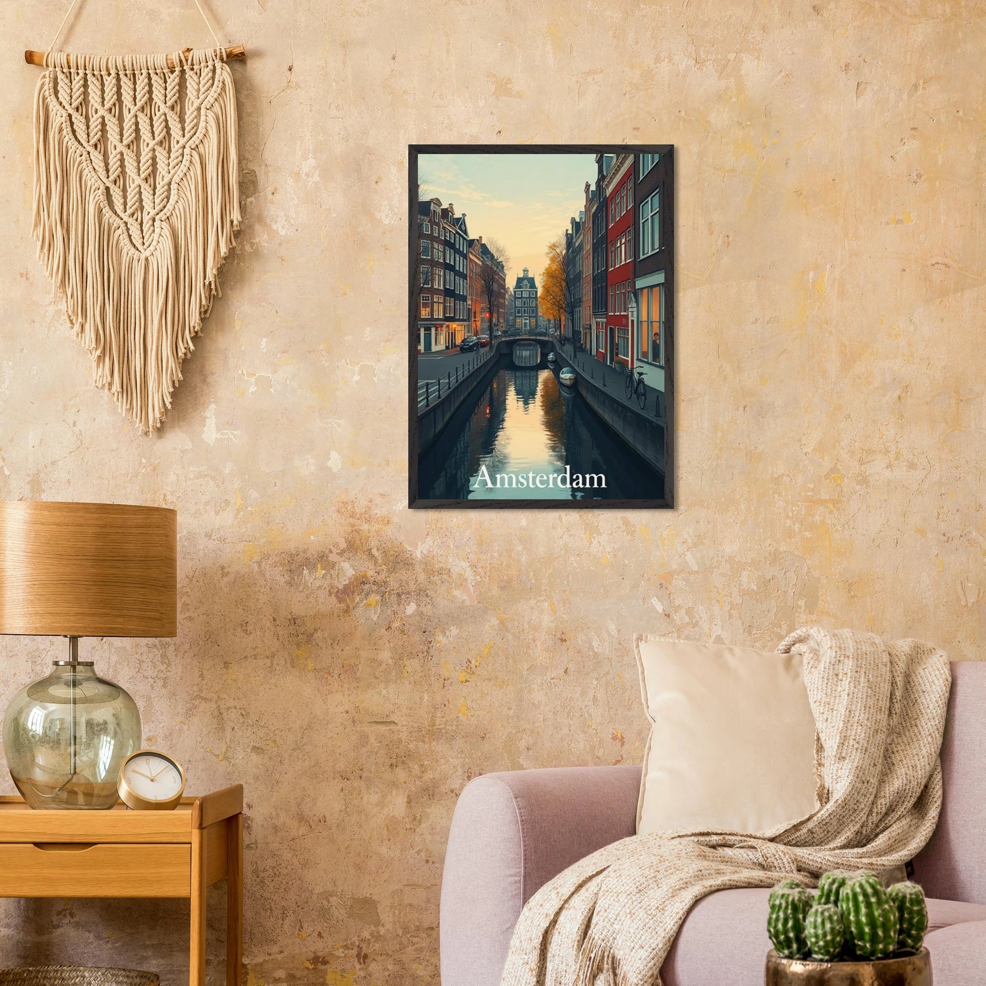 Affiche encadrée Amsterdam – esthétique minimaliste et douce Skøne