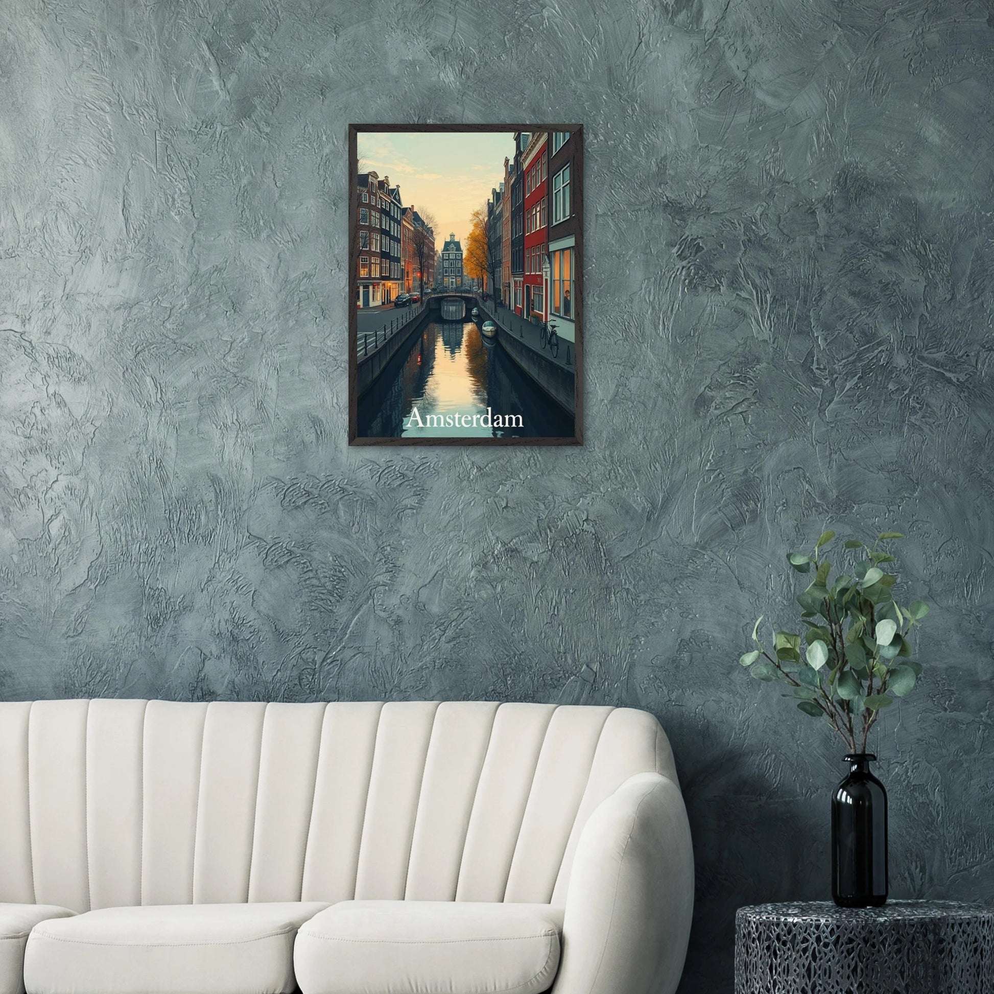 Affiche encadrée Amsterdam – esthétique minimaliste et douce Skøne